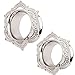 Hunputa 1 Pair Ultra Thin Copper Ear Tunnels Stretcher Plugs Expander Earskin Ear Gauges Piercing Jewelry (8mm)