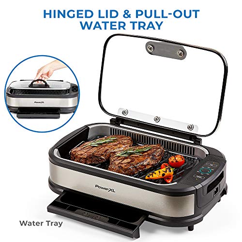 PowerXL Smokeless Grill with Tempered Glass Lid and Turbo Speed Smoke