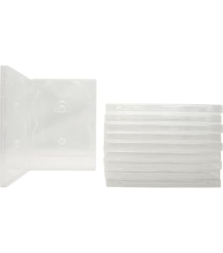 New Clear MegaDisc 15mm Blu-ray Replacement Case - Holds 4 Discs (4-Tray) - Media Storage Box