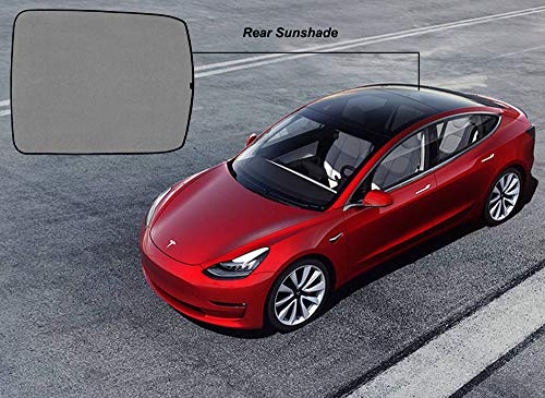 WJM Sunroof Sunshade Glass Roof Sunshade Skylight Blind Shading Net for Tesla Model 3 (Model 3 Rear Sunshade)