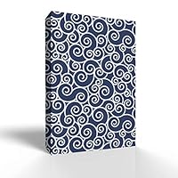 signwin-Canvas Wall Art-White Glaze and Blue Pattern -Canvas Prints Home Artwork Decoration for Living Room,Bedroom - 12x18 inches
