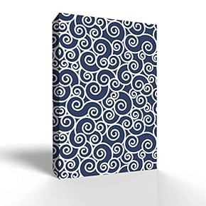 White Glaze and Blue Pattern Home Artwork for...