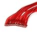 SWACC 12 Pcs Multi-Colors Party Highlights Clip on in Hair Extensions Colored Hair Streak Synthetic Hairpieces (20-Inch Curly, 6 Pcs Hot Pink + 6 Pcs Red)