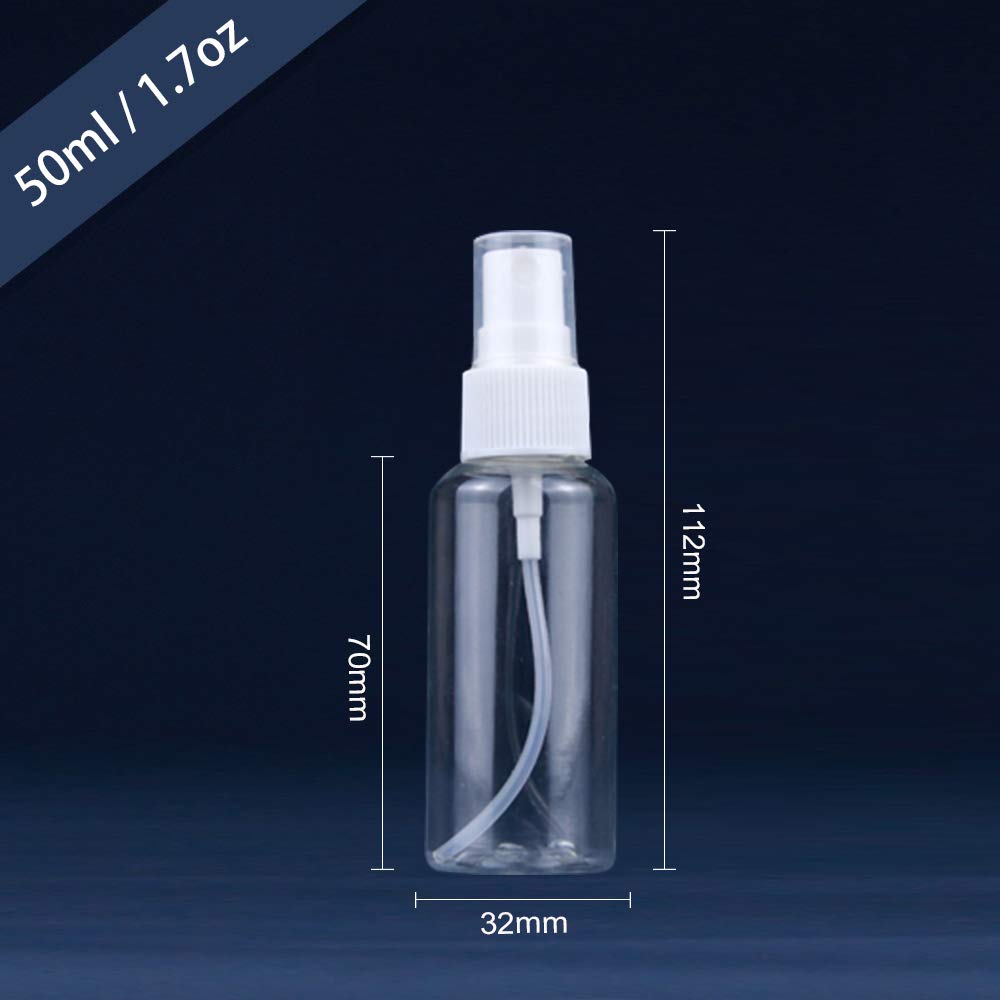 Spray Bottle Masqudo 3.4oz/100ml Clear Empty Fine Mist Plastic Mini Travel Bottle Set Spray Bottles for Essential Oils Perfumes Cleaning Products Aromatherapy (3Pack) : Beauty