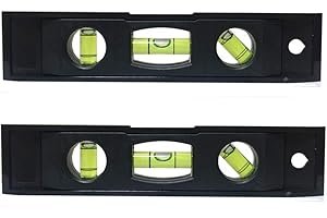 YOTOM 2pcs 6 inch Torpedo Level Magnetic Box Level with 180 90 45 Degree Bubble Level