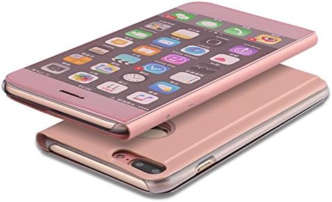 Case for iPhone 6 6s Plus Flip Mirror Plating Cover For iPhone 6Plus (Rose Gold)