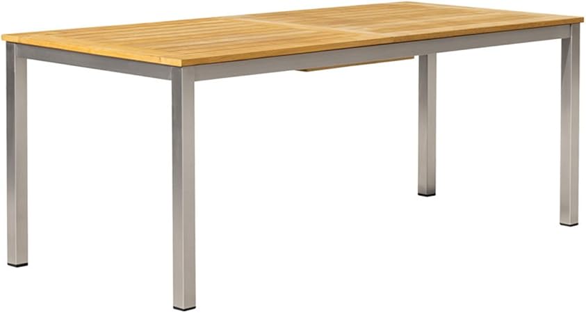 Outliv Granada Ausziehbarer Gartentisch 240 300x100 Cm Mit Gestell Aus Edelstahl Und Tischplatte Aus Teakholz Amazon De Kuche Haushalt
