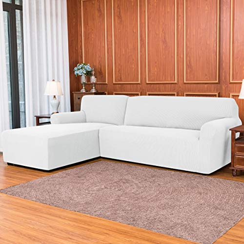 Subrtex Sectional Couch Covers L Shape Couch Cover Stretchy Chaise