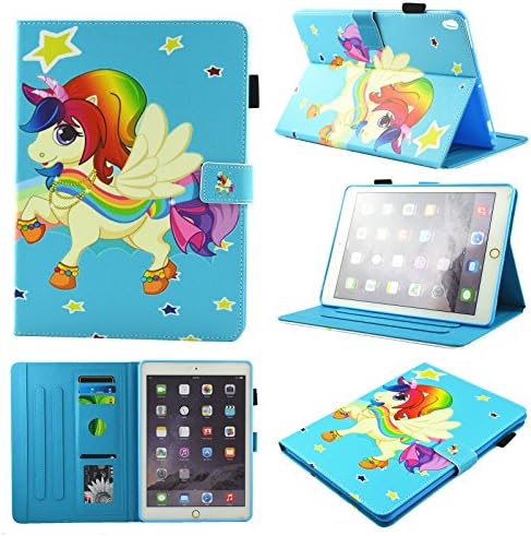 iPad Pro 10.5 Inch Case, Chgdss Premium PU Leather Cover [Corner Protection]Auto Wake/Sleep Multi-Angle Viewing Folio Stand Cover/Card Slots, for Apple iPad Pro 10.5 Inch (2017) Stars unicorn
