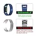 UMTELE for Fitbit Charge 2 Band, Milanese Loop Stainless Steel Metal Bracelet Strap with Unique Magnet Lock, No Buckle Needed for Fitbit Charge 2 HR Fitness Tracker Blue Large