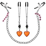 Nipple Clips by BeSTreaM Clamp Adjustable Red Heart Jewelry One Pair