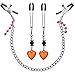 Nipple Clips by BeSTreaM Clamp Adjustable Red Heart Jewelry One Pair