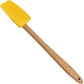 R&amp;M Mini Spoon/Spatula 7.75" Yellow &ndash; Silicone Kitchen Utensil for Mixing, Stirring, Scraping &amp; Baking