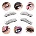 Newest Dual Magnetic False Eyelashes - Ultra-thin 0.2mm Fake Lashes- 3D Handmade Reusable Eyelashes Extension - Soft Natural Look Fiber Eyelashes, No Glue, Ultra Lightweight & Long (1 Pair/4 Pcs)