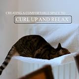 DIVCHI Cat Radiator Bed Warm Fleece Hammock 46x25x30 cm White view 6