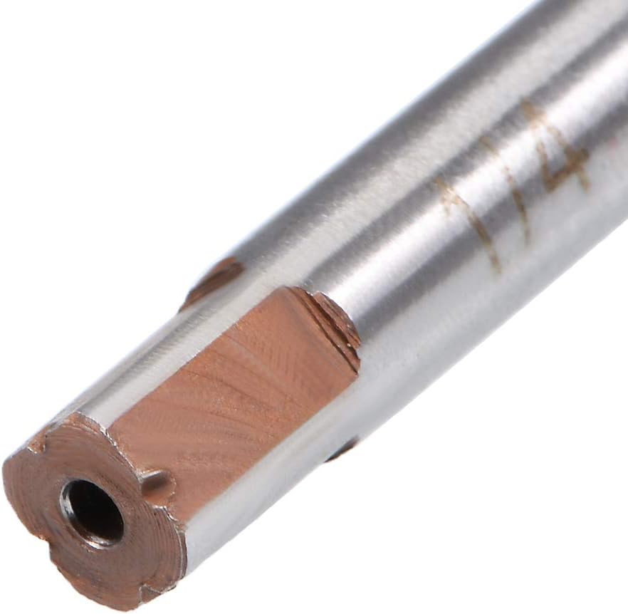 sourcing map Hand Reamer 1/4" High Speed Steel H7 6 Straight Flutes Hand Milling Cutter Tool Reaming Drill Bit for Metal - Image 5