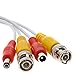 Cables Direct Online 100FT White Premade BNC Video Power Cable Extension Wire for CCTV, Security Camera, DVR, Surveillance System, All in One Plug & Play Cord