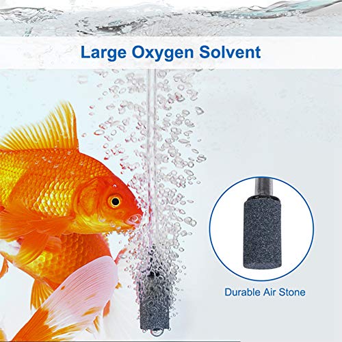 bedee Aquarium Air Pump, Quiet Fish Tank Air Pump, Small Oxygen Pump for Fish Tank 1-15 Gallon with Air Stone Check Valve Silicone Tube, 1W