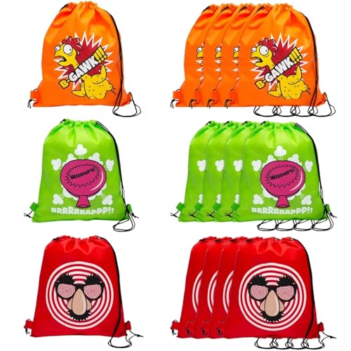 Fun Express 12" x 15" Medium Classic Gags Nonwoven Drawstring Backpacks