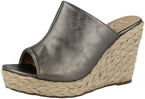 Ladies Fabs Faux Suede Fringe Open Toe Raffia Wedge Slip On Mule Summer Sandals