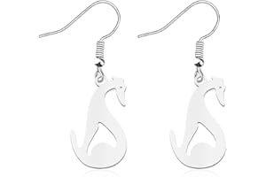 OKEYCH Whippet Lover Gift Whippet Shape Earrings Who Loves Whippet Jewelry Whippet Dog Mom Gift