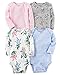 Carter's Baby Girls' Multi-pk Bodysuits 126g599, Floral, 9 Months