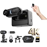 DayDateUp 4K Mini Body Camera 128GB, Thumb Size Action Body Cam, Wearable Sports Cameras,Hands-Free POV Recording, Helmet Mount, Magnetic Sport DV for Bike Cycling,for Vlogging Pet Walk Swim