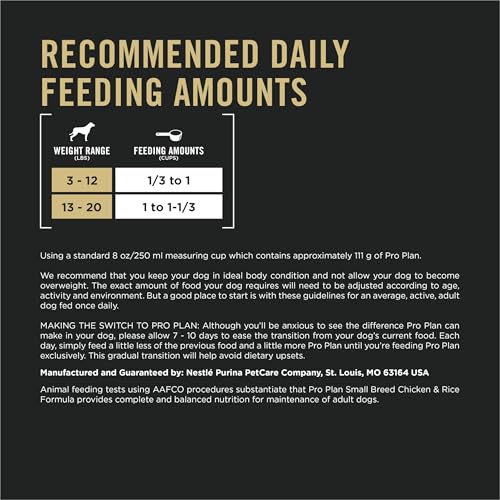 PURINA PRO PLAN SMALL BREED DRY DOG FOOD CHICKEN AND RICE FORMULA WITH GUARANTEED LIVE PROBIOTICS – 6 LB. BAG