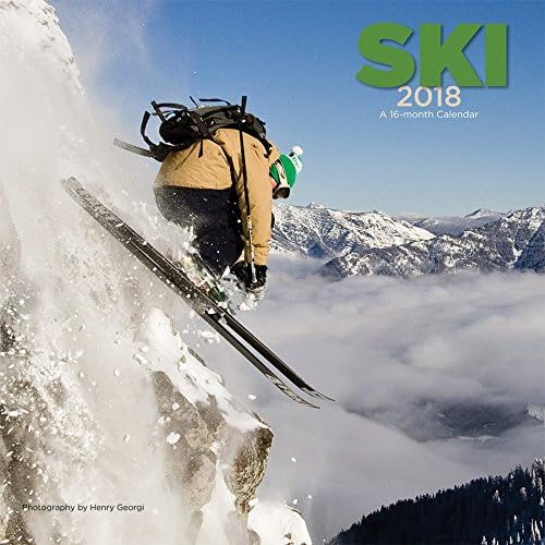Ski 2018 12 x 12 Inch Monthly Square Wall Calendar by Wyman, Winter Snow Sport Calendar – Wall Calendar, July 1, 2017