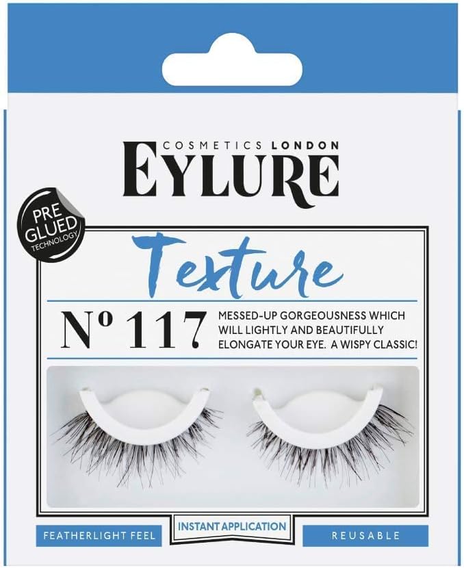 Eylure 117 Pre Glued Strip Lashes Latex Free Natural Look