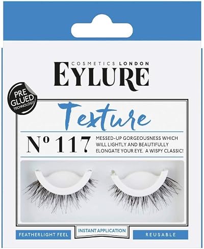 Eylure 117 Pre Glued Strip Lashes Latex Free Natural Look
