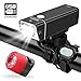 USB Rechargeable Bike Light Set, Bicycle Front Headlight and Rear LED Light, 6+4 Light Modes and Long Battery Life