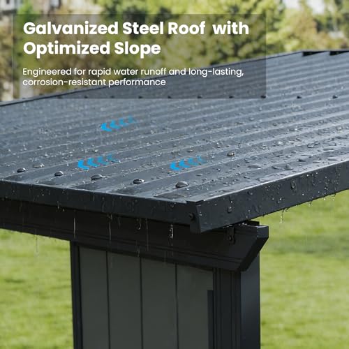 Domi 9x10 FT Hardtop Grill Gazebo Review: Permanent BBQ Canopy with Steel Roof image 22
