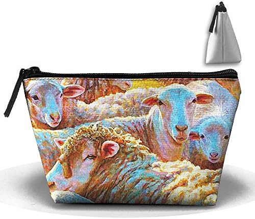 Family Sheep Travel Storage Bag Gadget Pouch Versatile Cosmetic Bags Toiletry Bag Pencil Bag Makeup Toiletries Organizer Bag With Zipper For Outdoor Home Trip