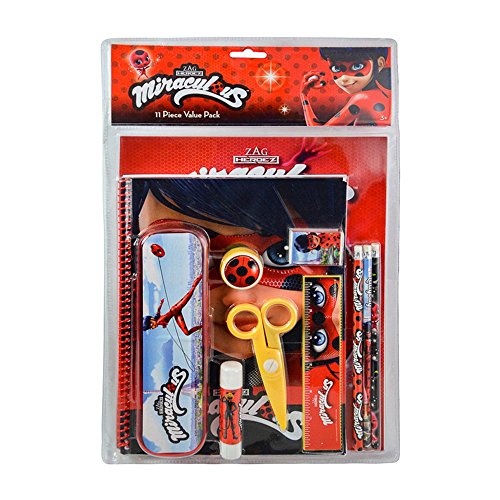 Miraculous Ladybug 11pc School Stationary Value Pack Set