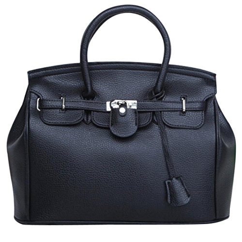 Hot sale!Todaies Simple Larger Capacity Leather Women Shoulder bag Handbag Black (37cm(L)29(H)16cm(W), Black)