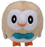 Takaratomy Pokemon Sun & Moon Stuffed Plush, Rowlet, 6