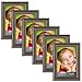 Icona Bay 4x6 (10x15 cm) Picture Frames (Hickory Brown, 6 Pack), Contemporary Photo Frames 4 x 6, Composite Wood Frames for Walls or Table Top, Lakeland Collection