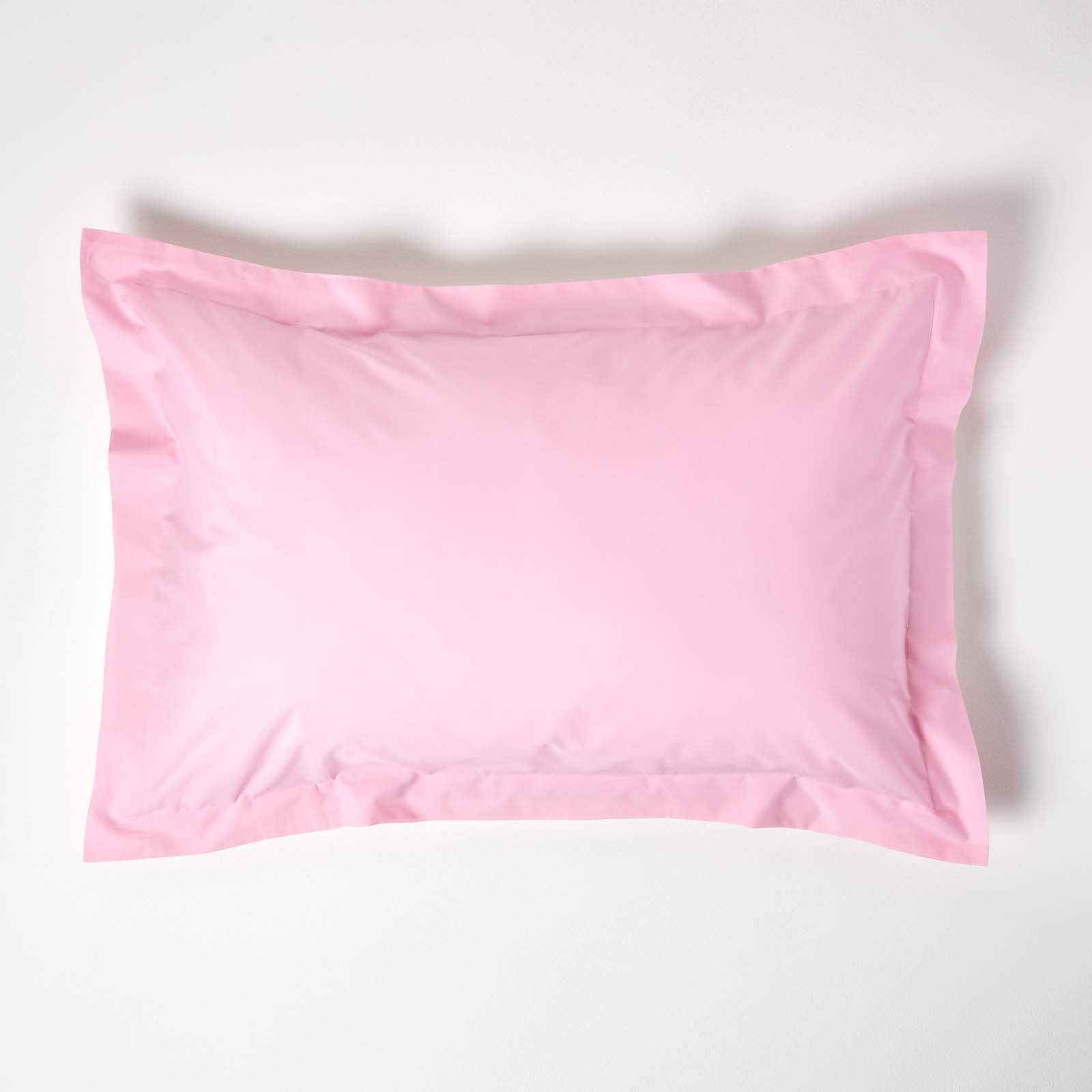 HOMESCAPES Pink Pure Egyptian Cotton Oxford Pillowcase Standard Size 200 TC 400 Thread Count Percale Equivalent Pillow Case โ image 1