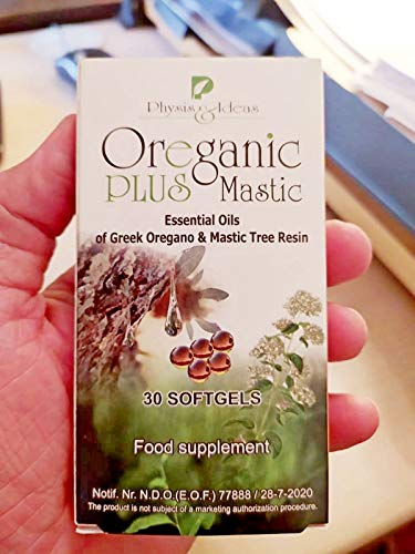 Oreganic Plus Mastic - Oregano Oil with Mastic Oil Capsules - Revolutionary Essential Oils Wellness Formula - Immune System Booster and Intestinal Support - Non-GMO - 30 Count Hygiene Pack Blister
