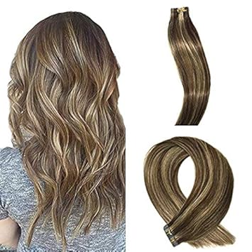 Amazon Com Tape In Hair Extensions Balayage Tape Hair Extensions