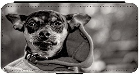 Image Of Min Pin Miniature Pinscher Dog Puppy Apple iPhone 7 Plus Leather Flip Phone Case