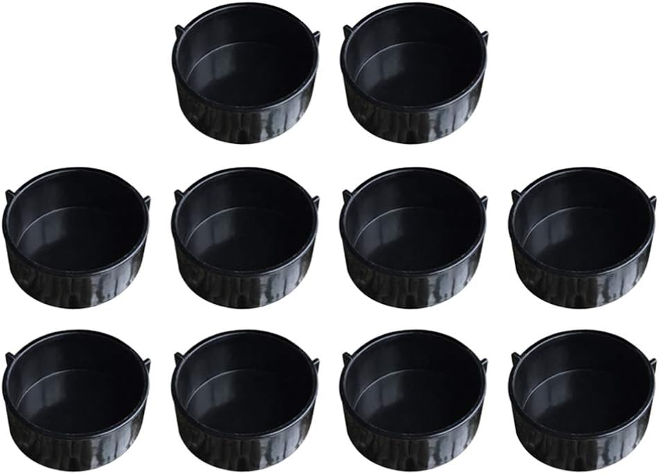 10pcs Reptile Water Bowl Gecko Food Dish Feeder Round Water Feeder Plastic Feeder Cups for Tortoise Snake Spider(Random Color)