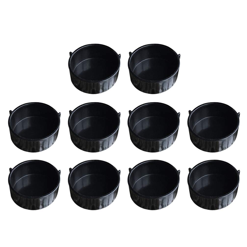 10pcs Reptile Water Bowl Gecko Food Dish Feeder Round Water Feeder Plastic Feeder Cups for Tortoise Snake Spider(Random Color)