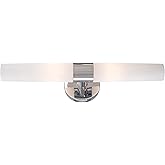 GEORGE KOVACS P5042-077 Saber Vanity Bath Light, 2-Light, 120 Total Watts, 4.75-in H x 20-in W, Chrome