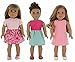 PZAS Toys 18 Inch Doll Clothes - 3 Dress Pack of 18 Doll Clothes, Compatible with American Girl Doll Clothes and Accessories