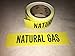 Roll of Natural Gas Pipe Marker, 72 Labels in a roll, With liner, Self adhesive stickers you peel and stick, 9