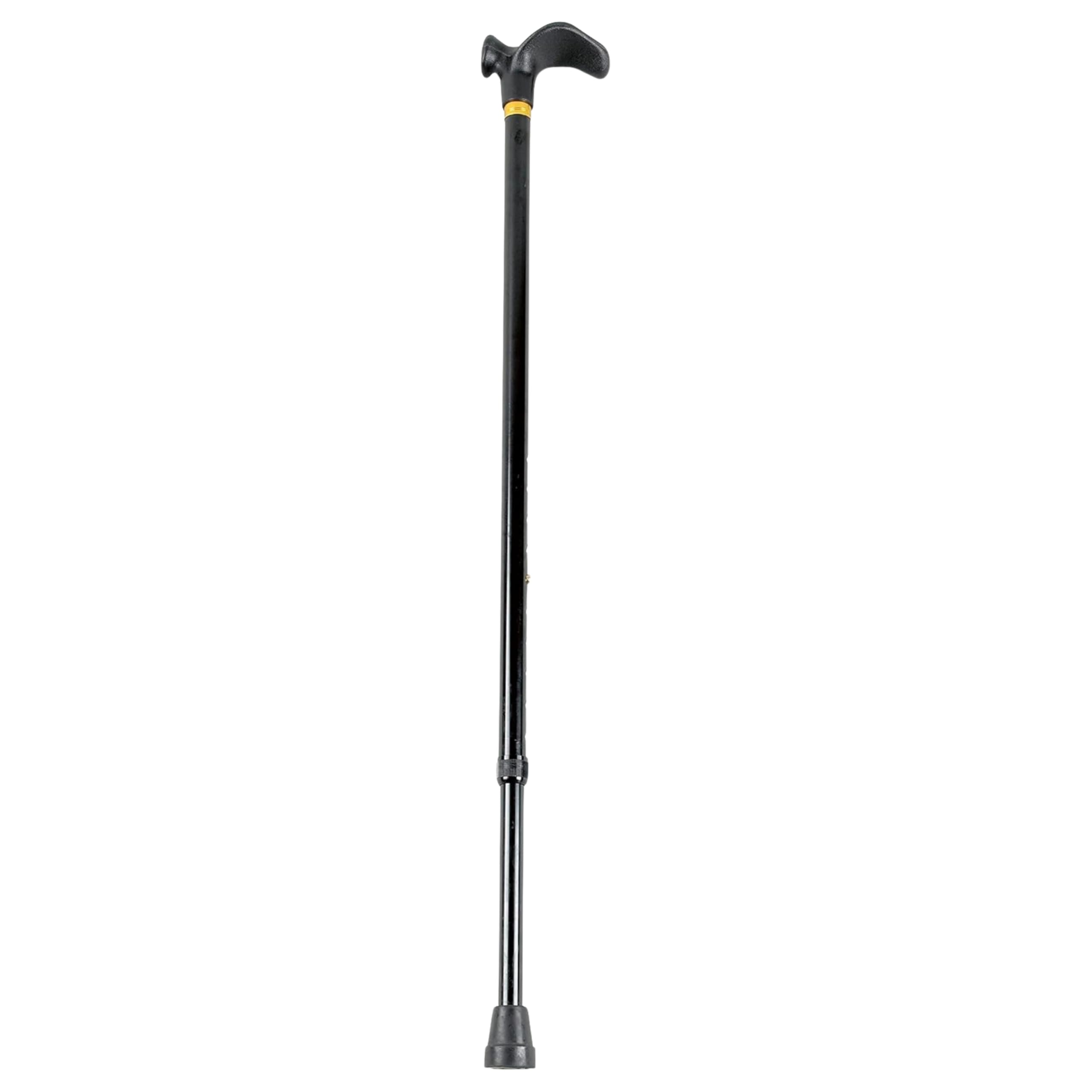 Days Contoured Grip Sticks, Walking Stick with Comfortable Grip for Enhanced Support, Features Central Handle Positioning to Reduce Wrist Strain, Non-Folding, 29-38" - Right, Black