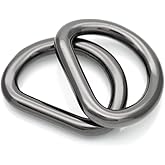 CRAFTMEMORE 6pcs D-Ring Findings Purse Belt Strap Loop Quality Finish Purse Making D Rings SCD1