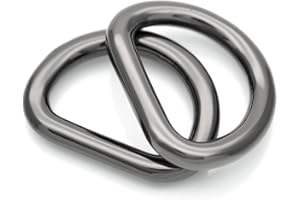 CRAFTMEMORE 6pcs D-Ring Findings Purse Belt Strap Loop Quality Finish Purse Making D Rings SCD1